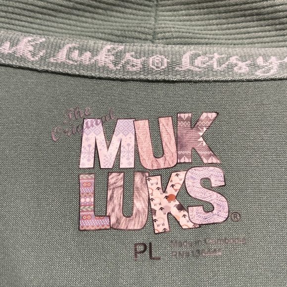 Muk Luks Seafoam Green Long Sleeve Stretch Open Cardigan Green - Picture 2 of 3